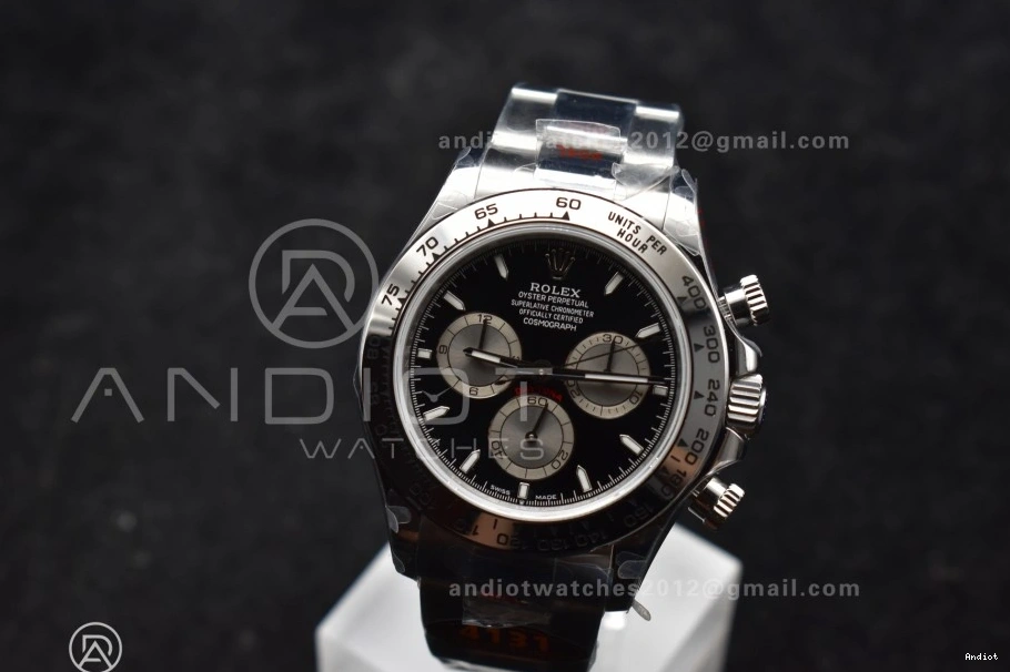 QF 1:1 on Edition Best Dial SS 126509 Daytona Black Silver SH4131 Bracelet V5 0522